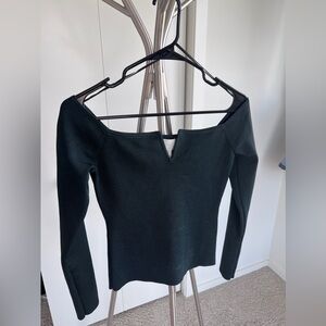 off shoulder Emerald Green Top